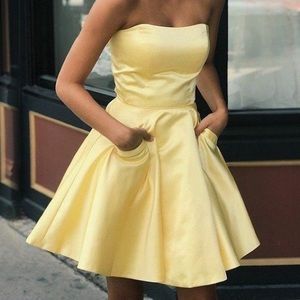 Strapless Homecoming Dress